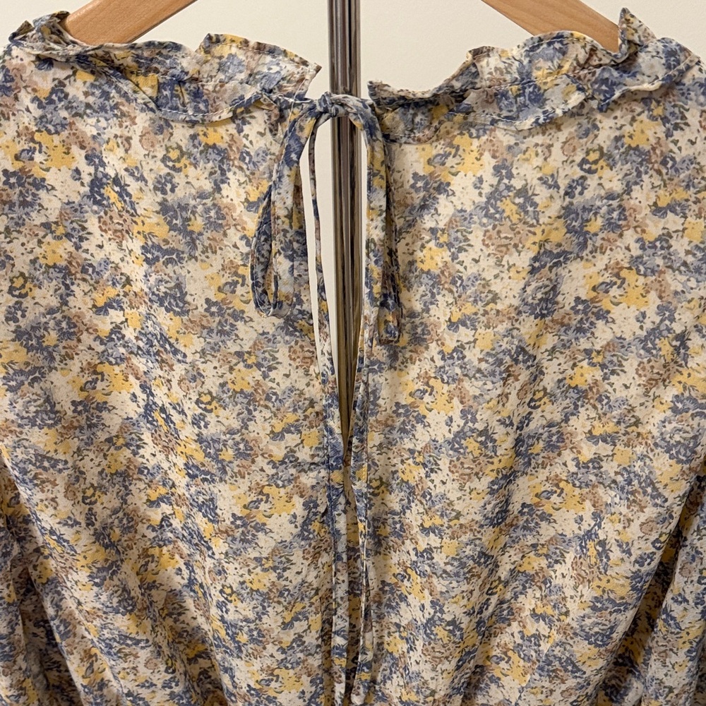 Mittoshop Blue and Yellow Floral Blouse - Picture 7 of 9